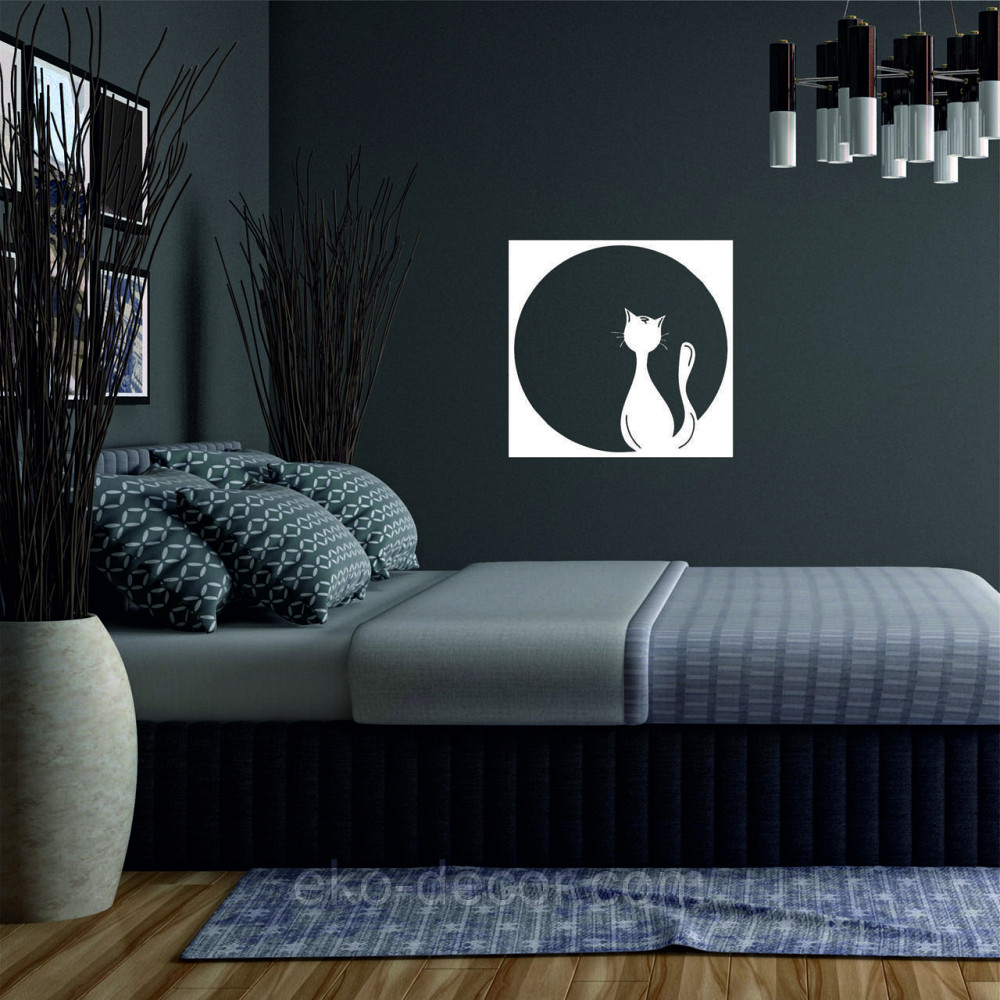 Декоративне настінне 3D Панно «Кіт» Декор на стіну з об'ємом Київ - фото 3