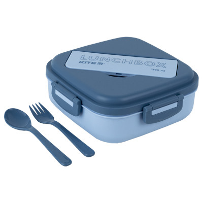 Ланч-бокс дитячий Kite з розділювачем 1100 мл, блакитний (K23-186-2) Вінниця - фото 3