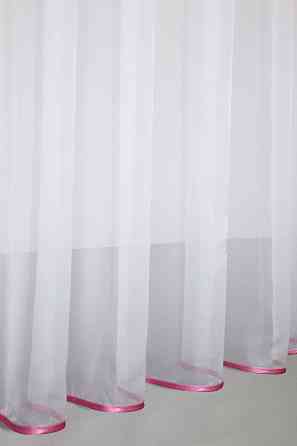 Кухонная занавеска VR-Textil № 018к штора и тюль с ламбрекеном розовый с белым 270х170 см (50-836) Киев