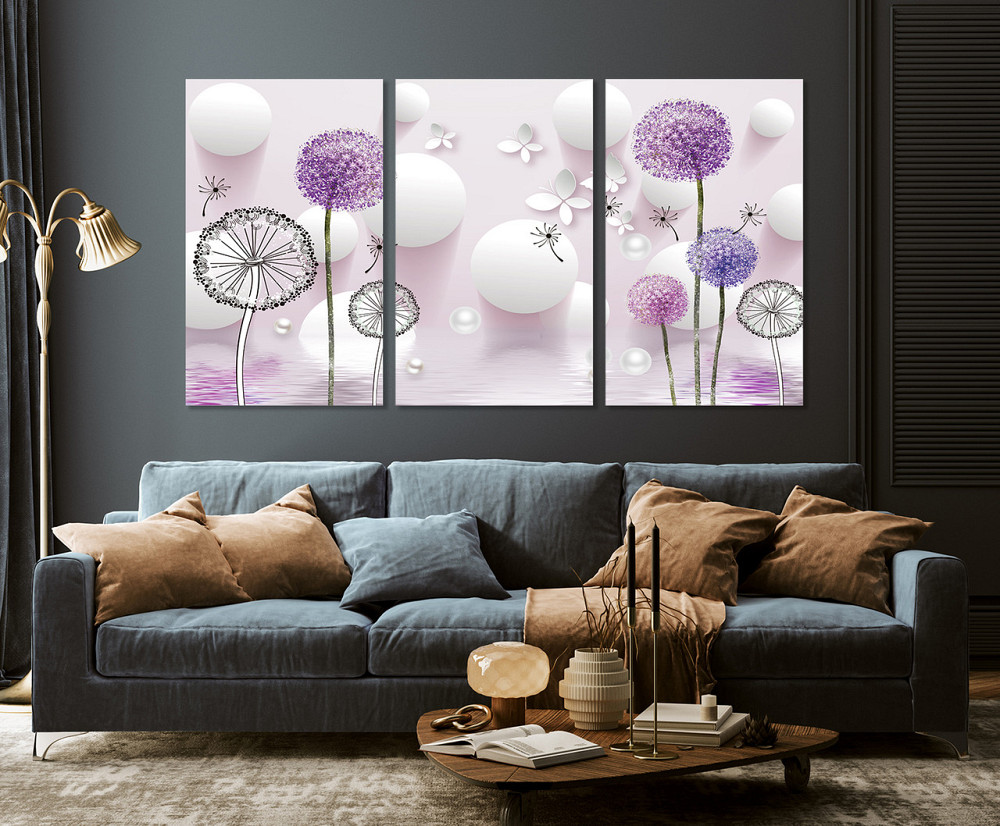 Модульна картина у вітальню/ спальню  Квіти  ART-070_3A 70х130 см Київ - фото 3