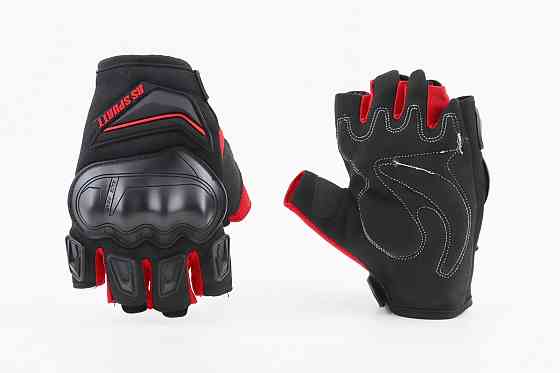 Перчатки мотоциклетні без пальців XL-Чорно-Червоні, тип 2 Киев