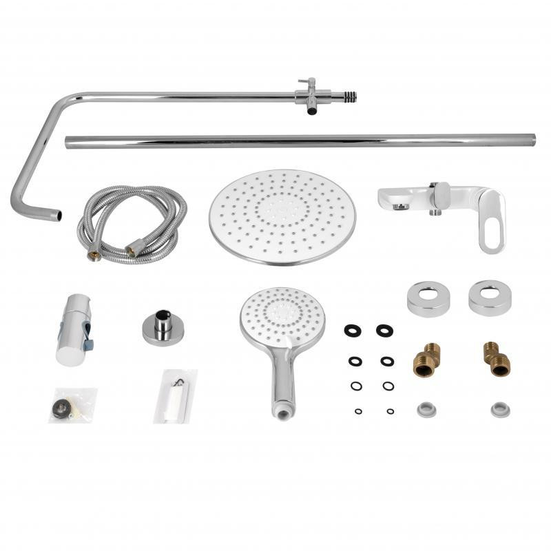 Душевая система универсальная Lidz Latwa 1030 LDLAT1030WHI45427 White на три потребителя (с изливом) из цинка Харьков - изображение 9