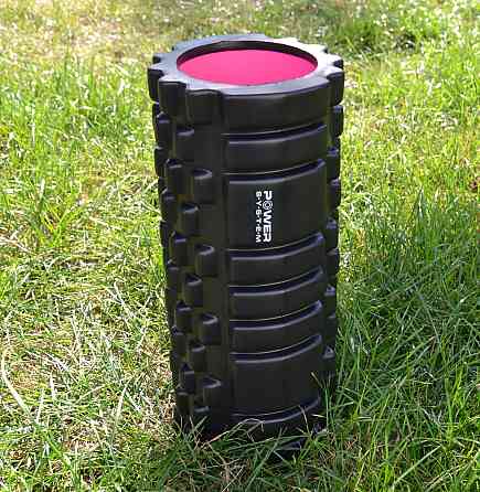 Масажний ролик (роллер) Power System PS-4050 Fitness Foam Roller Black/Pink (33x15см.) Каменское