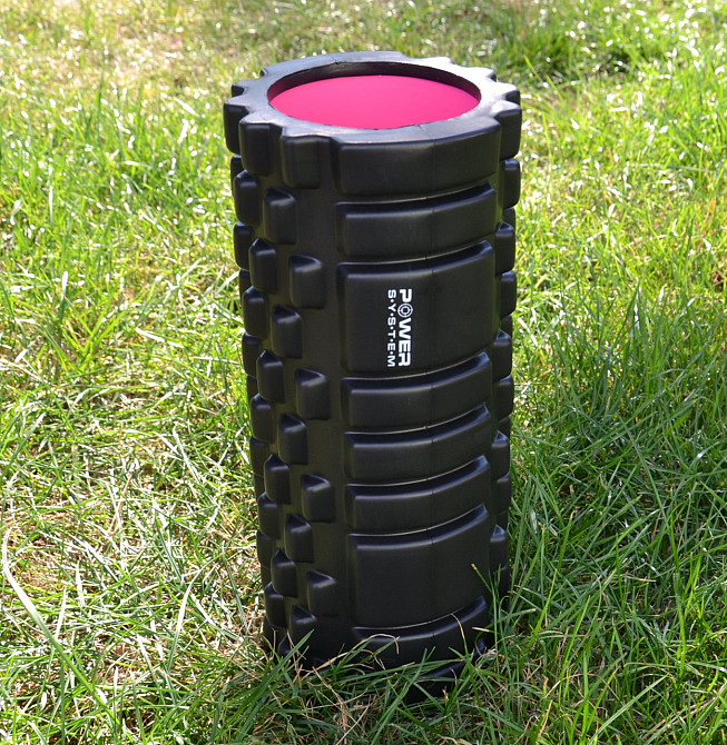 Масажний ролик (роллер) Power System PS-4050 Fitness Foam Roller Black/Pink (33x15см.) Каменское - изображение 6