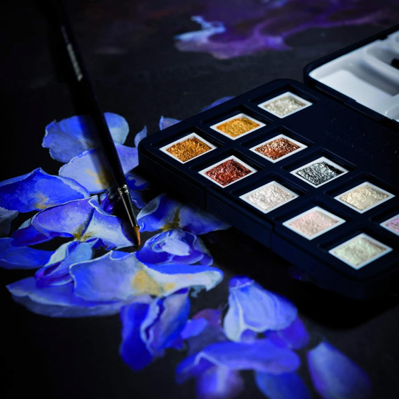Набір акварельних фарб VAN GOGH Pocket box SPECIALTY 12 кювет+пензлик Royal Talens Київ