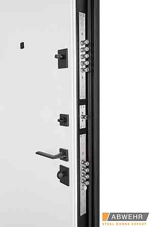 Двери входные, квартирные ABWEHR. Модель 515/0 STELLA. Цвет Черная текстура/белый супермат. Киев