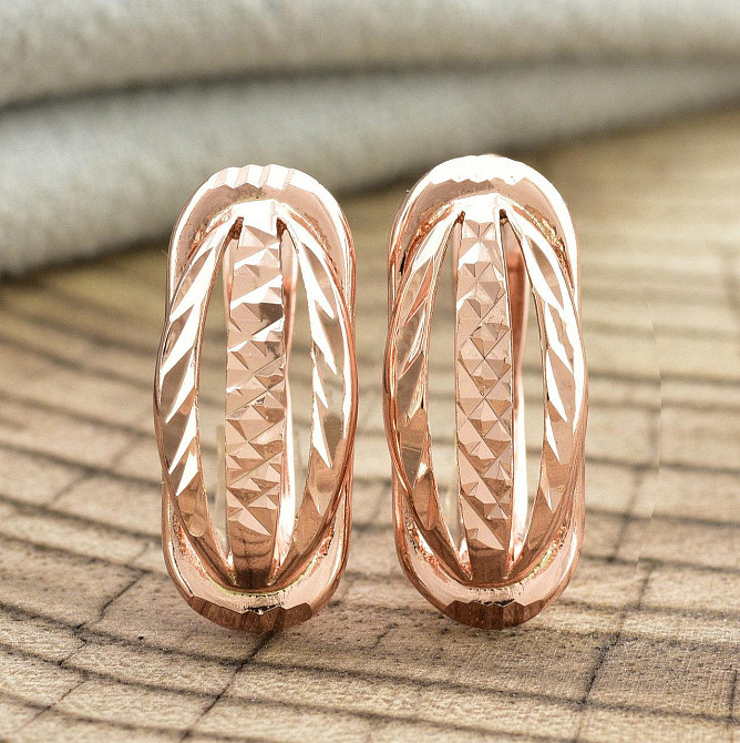 Серьги позолота РО Xuping (размер 17*7мм, вес 2,3г) Киев - изображение 2