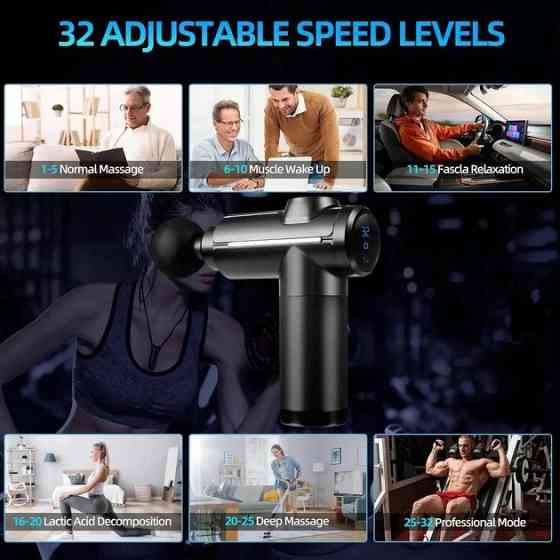 Перкусійний масажер для м’язів HK-147 (некомплект, 7 насадок) Луцьк