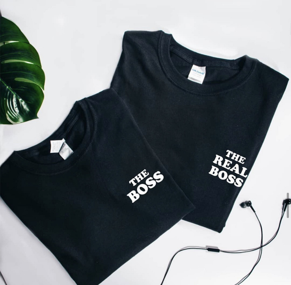 Парні футболки для хлопця та дівчини з написом The Boss/ The real Boss Чернівці - фото 1