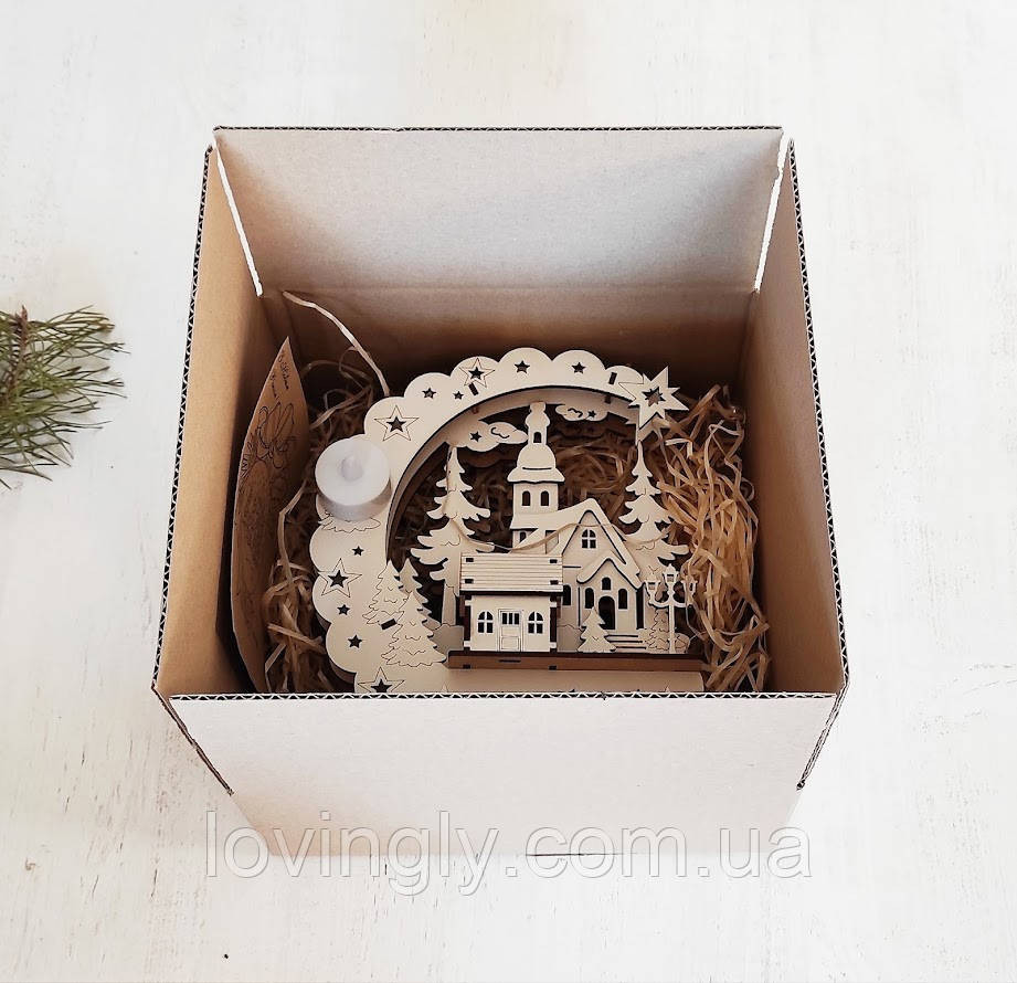 Новорічний та різдвяний декор, нічник - інсталяція "Зимова ніч" 23 см Ірпінь - фото 10