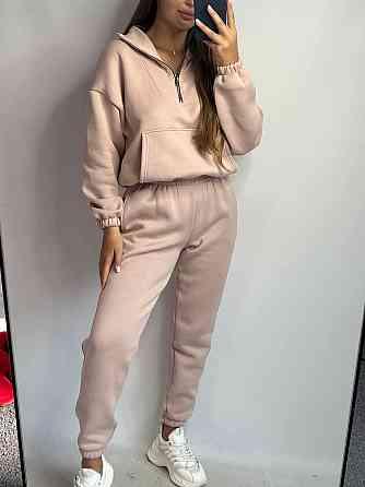 Флісовий спортивний костюм зі змійкою Бежевий M-L Харків