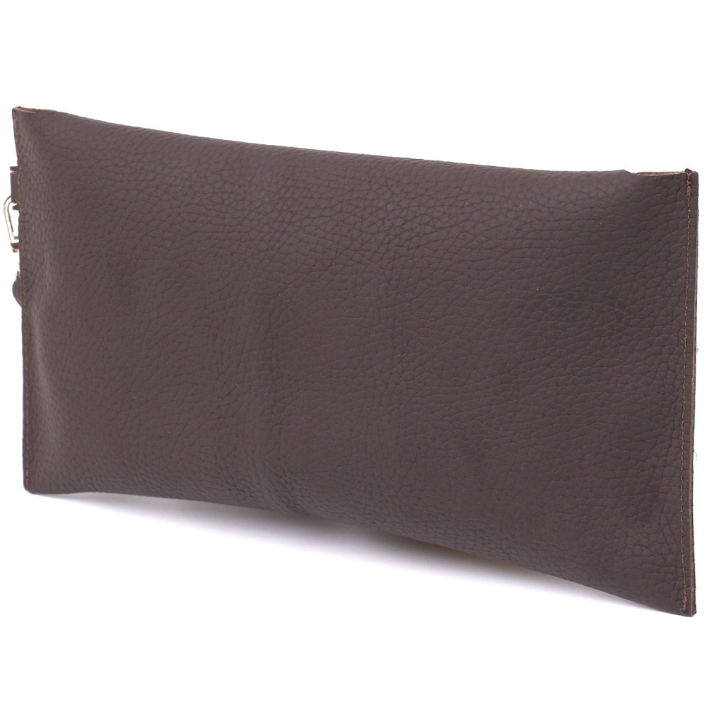 Шкіряна матова тревел-косметичка Shvigel 16418 Коричневий Київ - фото 2