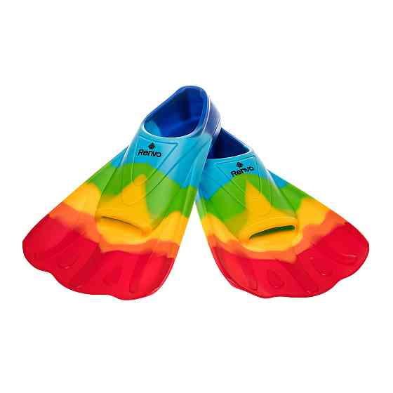 Короткі ласти для тренування в басейні Renvo Criz із закритою п'ятою Різнокольоровий 33-35 (SF120-45 33-35) Киев