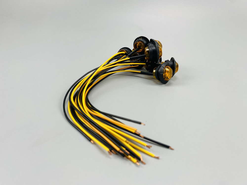 Бурштинові круглі світлодіодні габаритні вогні, передні та задні бічні світлодіодні габаритні вогні Мукачево - фото 6