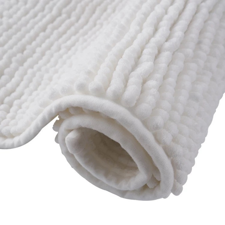 Коврик для ванны и душа с мягким длинным ворсом Bathlux 80*50, нескользящий Белый Каменец-Подольский - изображение 3