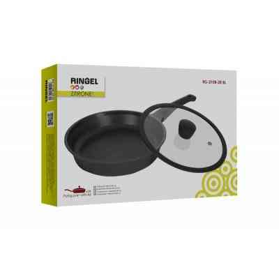 Сковорода Ringel Zitrone black с крышкой 28 см (RG-2108-28 BL) Винница