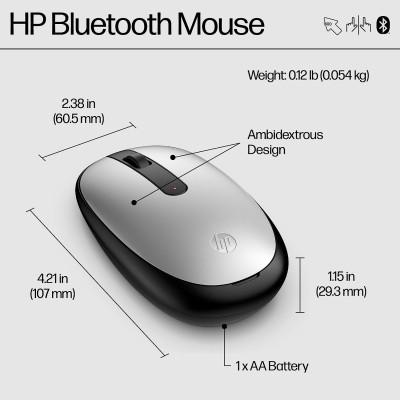 Мышка HP 240 Bluetooth Silver (43N04AA) Винница - изображение 4