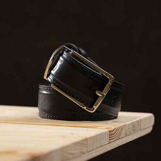 Ремінь брючний двосторонній чоловічий Коричневий і Чорний (GRANDE PELLE) Київ