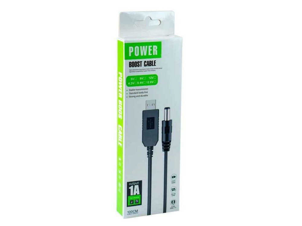Кабель для роутера DC-USB 12V 5.5х2.1мм (від повербанку) ТМ GERLAX Київ - фото 1