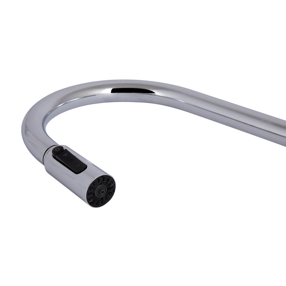 Змішувач для кухні Qtap Rozcesti з висувним виливом з під'єднанням для питної води QTROZ366CRM45938 Chrome Київ - фото 5