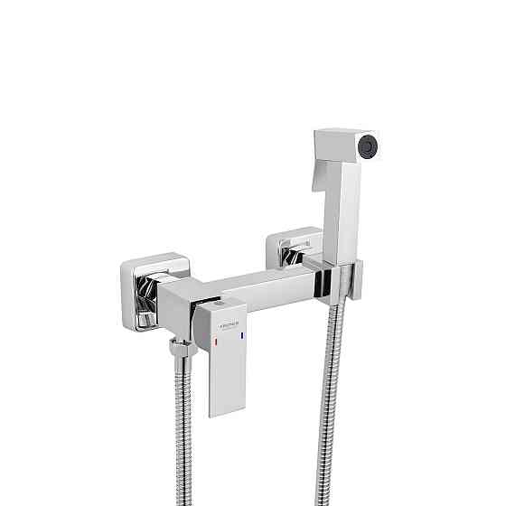 Смеситель с гигиеническим душем Kroner KRP Edelstahl Kubus - CHR052 Киев