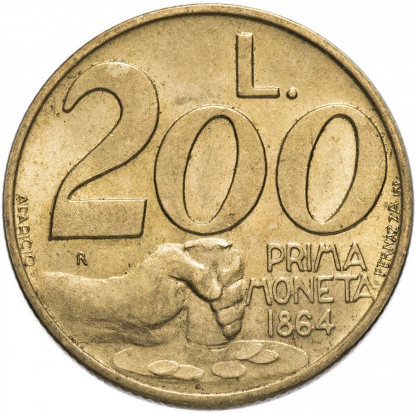 Монета 200 лір. 1991 рік, Сан-Маріно.UNC Полтава - фото 1