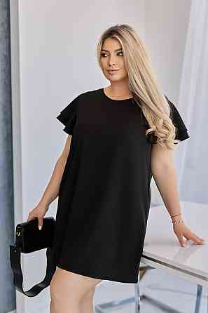 Сукня літня з воланами на плечах Fiesta 50-52, Чорний Київ