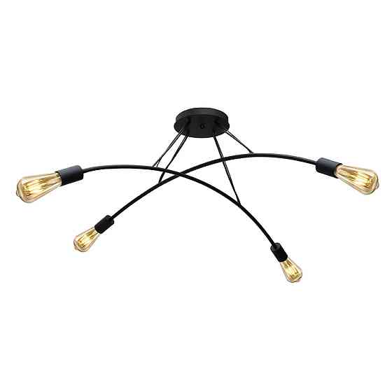 Люстра подвесная MSK Electric Orion на четыре лампы Е27 NL 9832-4 BK черная Одесса