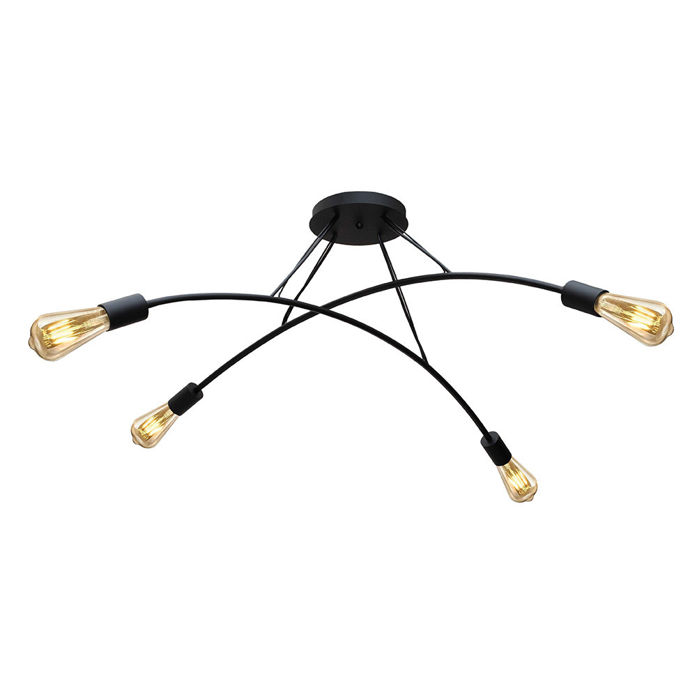 Люстра подвесная MSK Electric Orion на четыре лампы Е27 NL 9832-4 BK черная Одесса - изображение 3