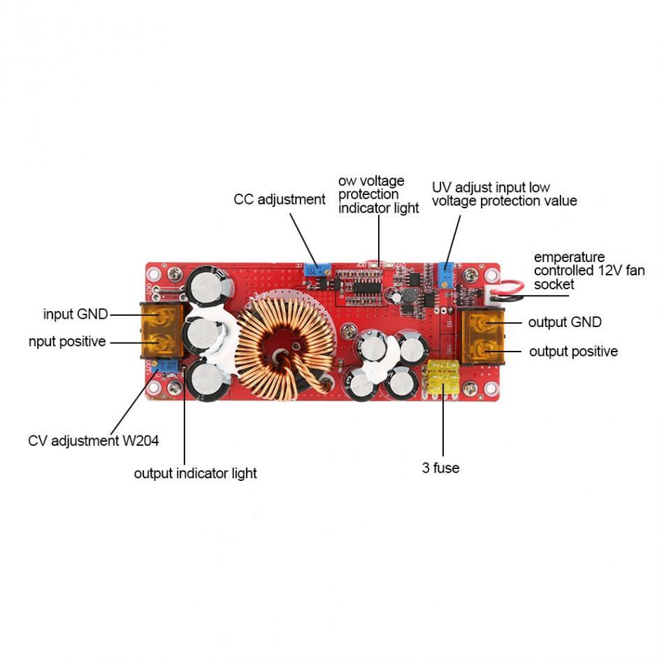 Преобразователь XL7005A 10-60В на 12-90В 1500Вт Киев - изображение 5