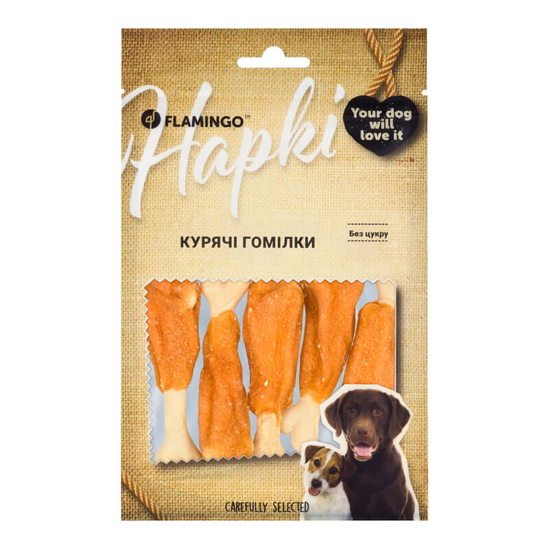 Ласощі Flamingo Фламінго кальциновані гомілки з м'ясом курки для собак 75г (611022) Київ - фото 1