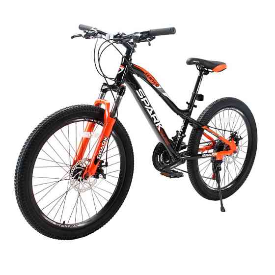Велосипед SPARK HUNTER JR 24" (алюмінієва рама 12") чорний з жовтогарячим (Бескоштовхувальна доставка Новою Поштою) Харків