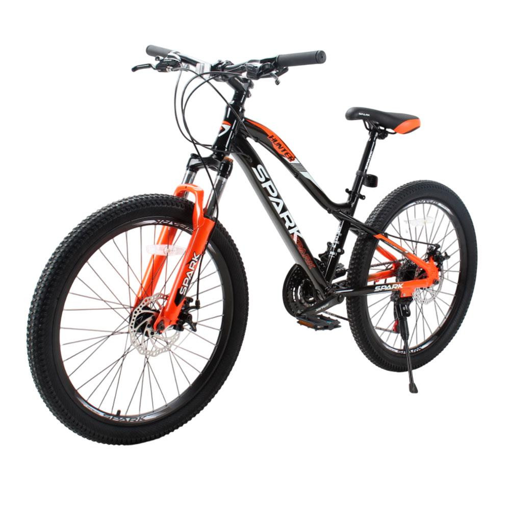 Велосипед SPARK HUNTER JR 24" (алюмінієва рама 12") чорний з жовтогарячим (Бескоштовхувальна доставка Новою Поштою) Харків - фото 1