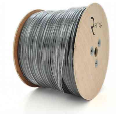 Кабель комбинированный Ritar RG59 75 Ом 0,81мм.CU, 64x0.12m CCA, 2x0.5mm2, black, 305м (B305-RG59CU+2x0.5mm C) Винница