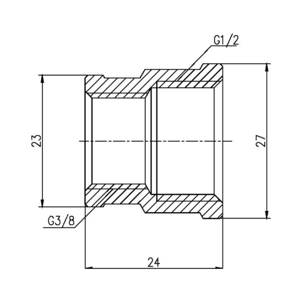 Муфта редукційна Thermo Alliance Forte 1/2"х3/8" ВВ SF357159 Київ - фото 2