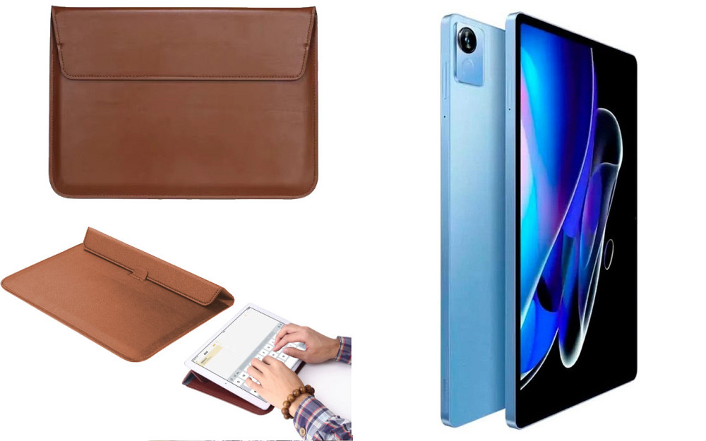 Чехол-конверт VitoCase для realme Pad X, с функцией подставки для планшета Коричневый Киев - изображение 1