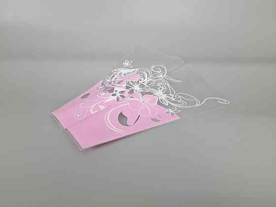 Упаковка конус под цветы ассорти h35/13низ/35верх розовый (100 шт) 153 (5) (100 шт) Харьков