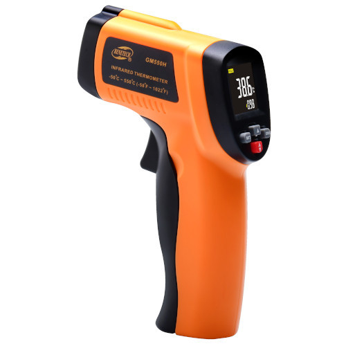 Безконтактний інфрачервоний термометр (пірометр) — 50-550 °C, 12:1, EMS = 0,1-1 BENETECH GM550H Чернігів - фото 1