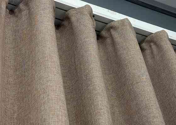 Однотонна тканина "Льон мішковина" висота 2,8м колір світло-кавовий 113ш Київ