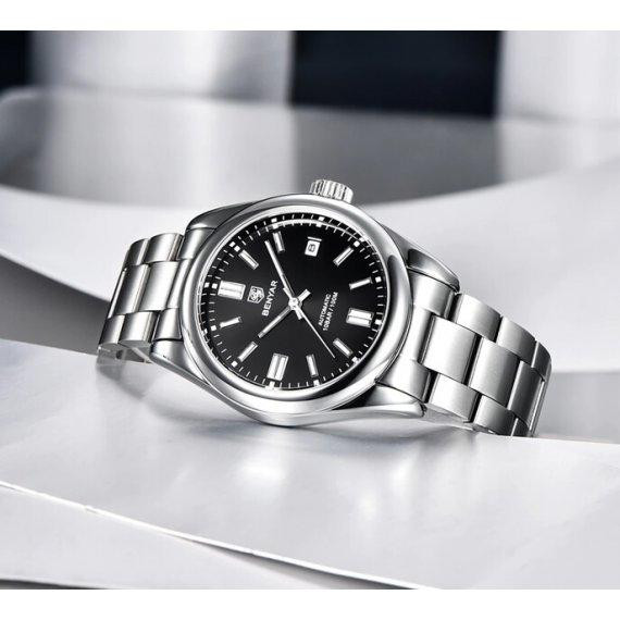 Часы мужские механические наручные Benyar Automatic Leather Deluxe 10 BAR (2 ремешка) Киев - изображение 6