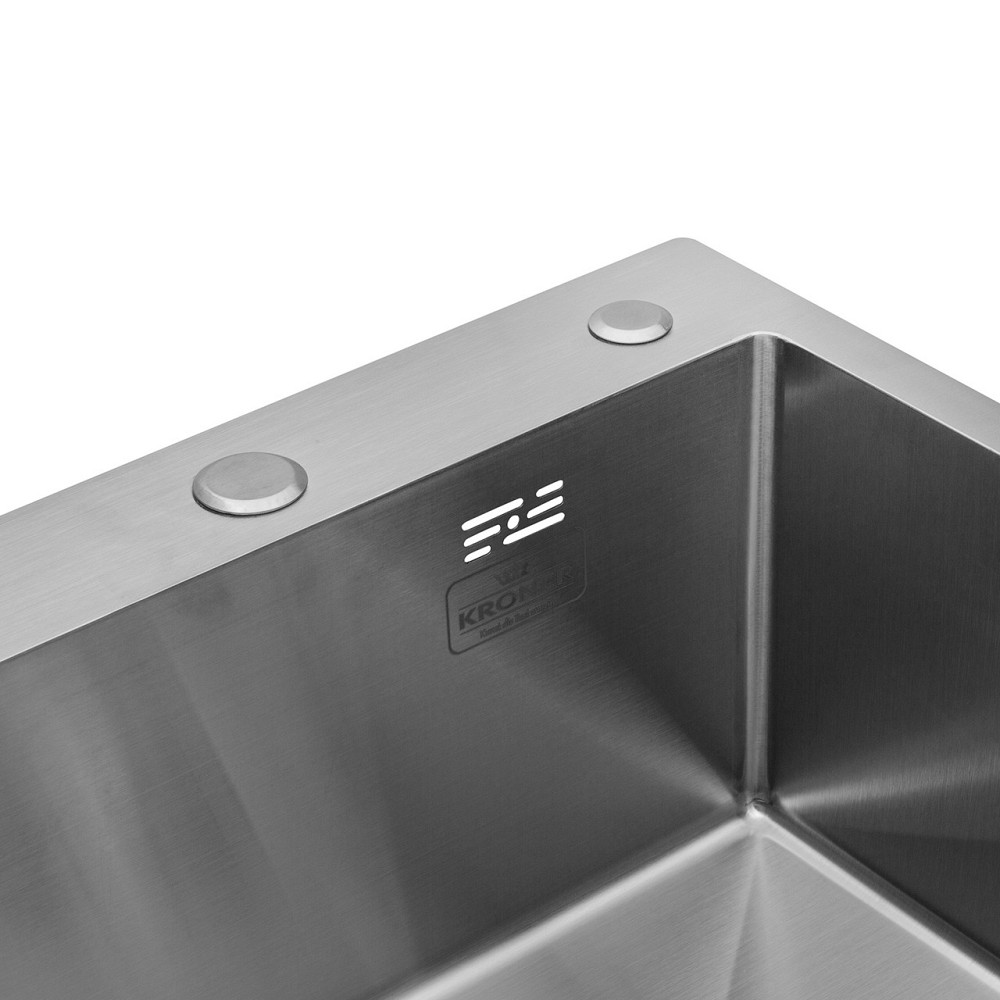 Кухонная мойка с нержавеющей стали Kroner KRP Gebürstet - 4545HM (3.0/1.0 мм) Киев - изображение 7