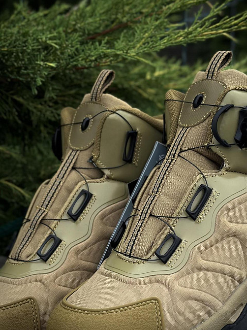 Тактические ботинки койот цвета для мужчин, демисезонная военная обувь, комфортные и износостойкие Львов - изображение 3