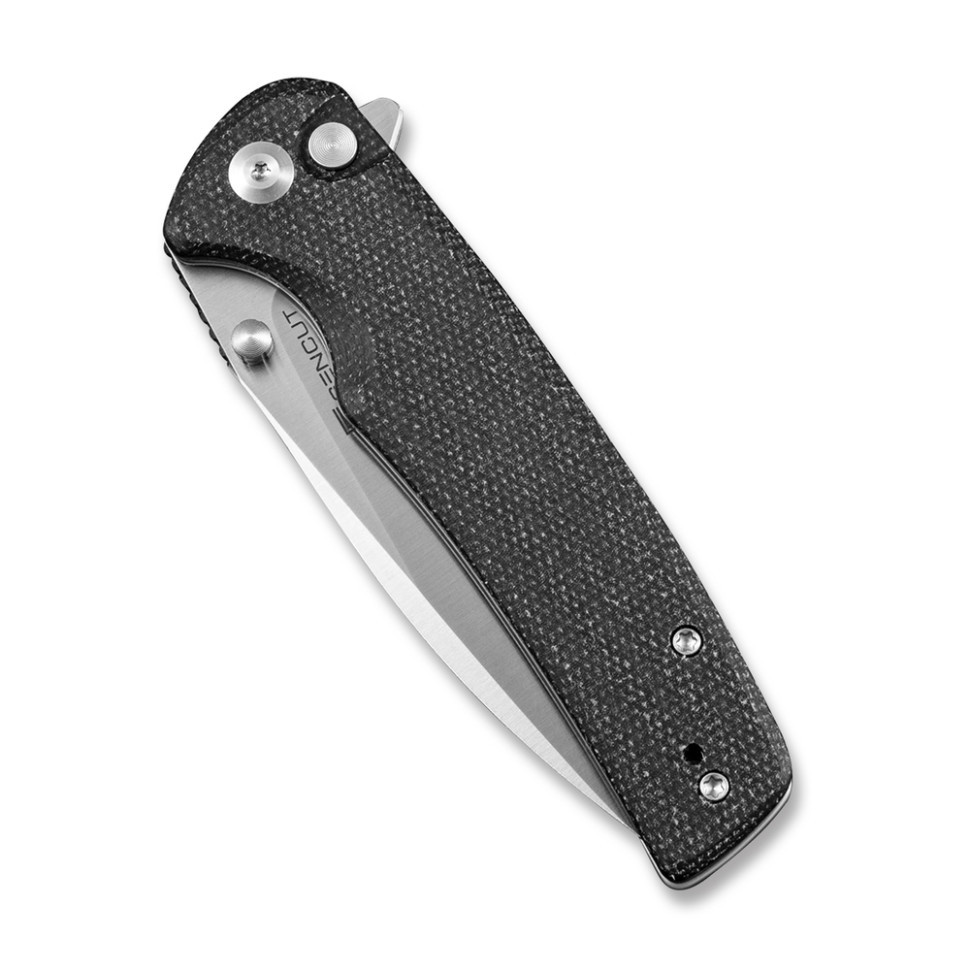 Ніж складаний туристичний Sencut Sachse, (8.8 см) 9Cr18MoV / Micarta чорний Київ - фото 4