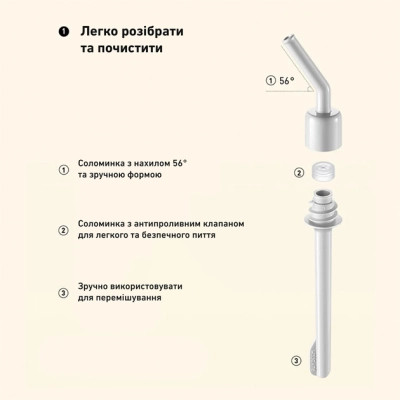 Пляшка для води Buydeem CD1017 500 мл Oats White (CD1017-OW) Вінниця - фото 6