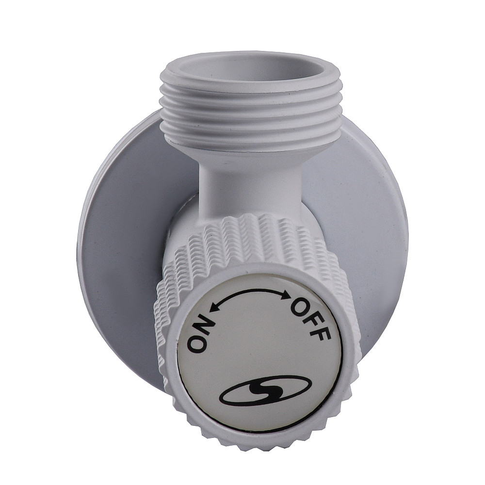 Кран кутовий кераміка SOLOMON EXCLUSIVE 1/2″X3/4″ 989 WW (White/White) ( 1шт.) Тернополь - изображение 4