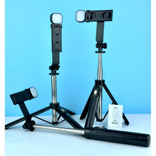 Штатив с подсветкой 3 в 1 для телефона селфи палка с кнопкой-пультом Bluetooth Винница - изображение 2
