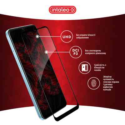 Стекло защитное Intaleo Full Glue Oppo A57S Black (1283126576737) Винница