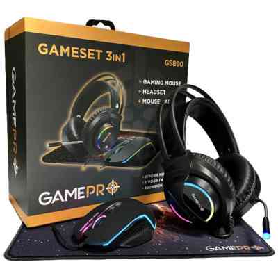 Мишка GamePro GS890 Combo 3 в 1 миша + ігрова поверхня + гарнітура (GS890) Вінниця
