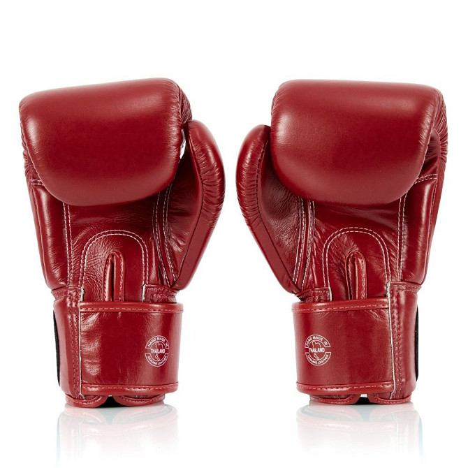 Боксерські рукавиці Fairtex BGV1-ONE (натуральна шкіра) Red 14 унцій (бинти в комплекті) Кам'янське - фото 4