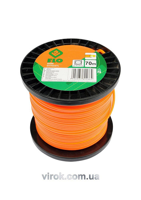 Жилка для тримера квадрат із серцевиною на котушці FLO 2,7 мм х 70 м [10/20] Одеса - фото 1